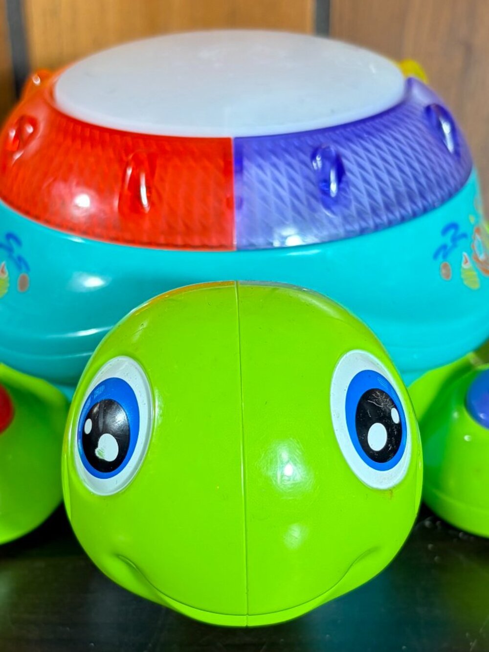 iPlay, iLearn Baby Musical Turtle Toy, Spanish English Bilingual Works Great EUC
